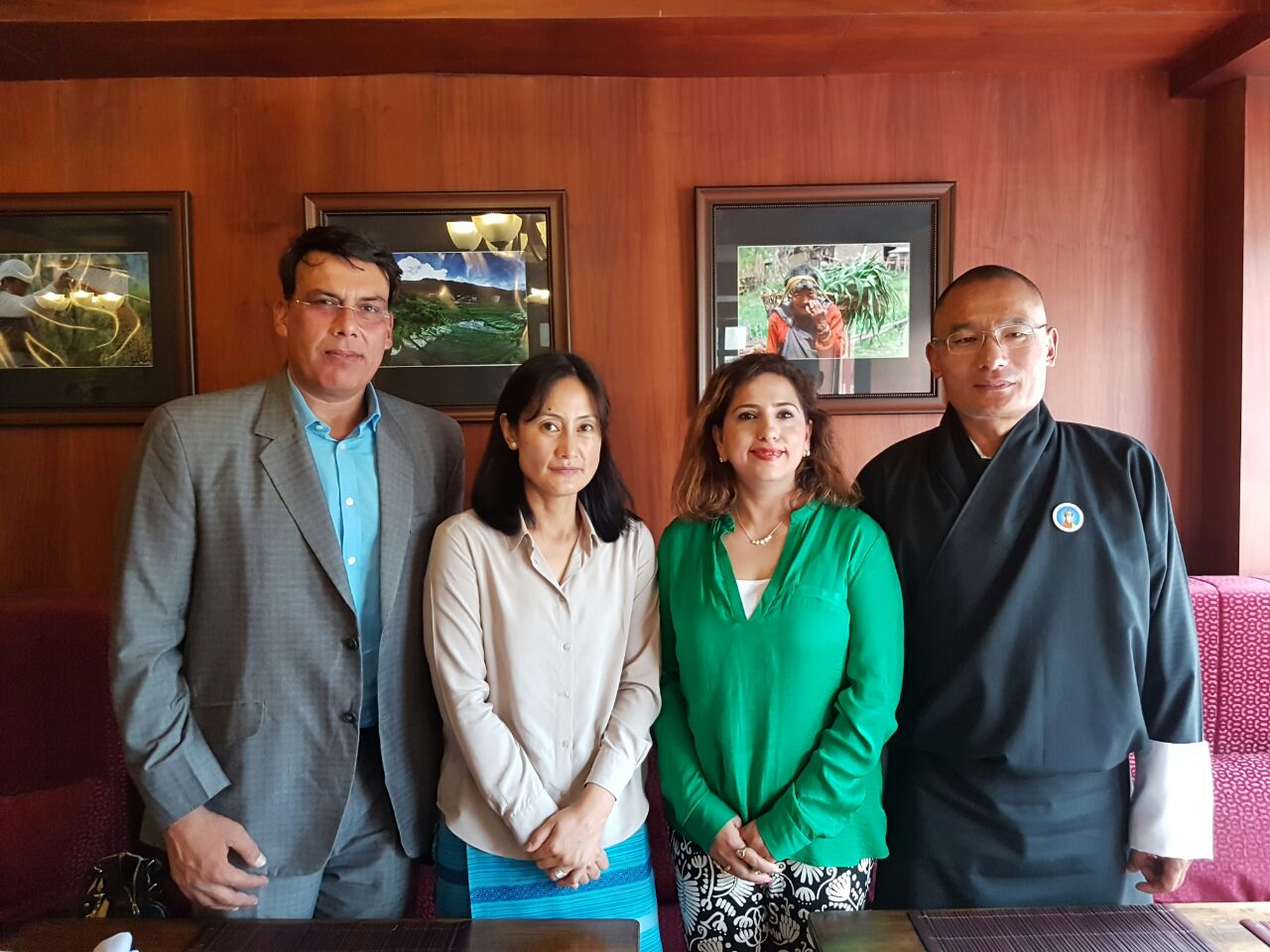 Honorable Prime Minister Mr. Tobgay Of Bhutan And His Wife With Mr. And Mrs. Baba Madhok